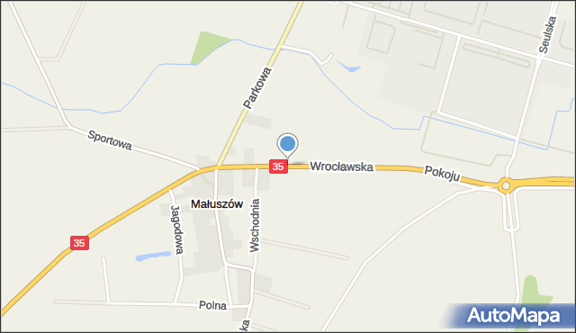 Małuszów gmina Kobierzyce, Wrocławska, mapa Małuszów gmina Kobierzyce
