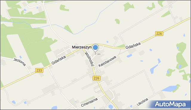 Mierzeszyn, Wrzosowa, mapa Mierzeszyn