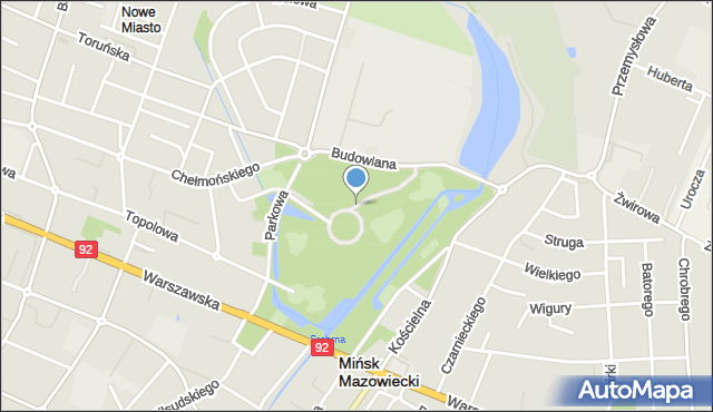 Mińsk Mazowiecki, Wróblewskiego Walerego, gen., mapa Mińsk Mazowiecki