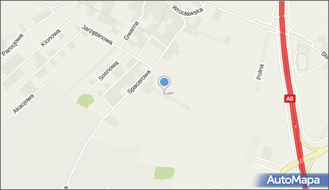 Mokronos Górny, Wrzosowa, mapa Mokronos Górny