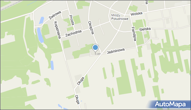 Mrozy powiat miński, Wrzosowa, mapa Mrozy powiat miński