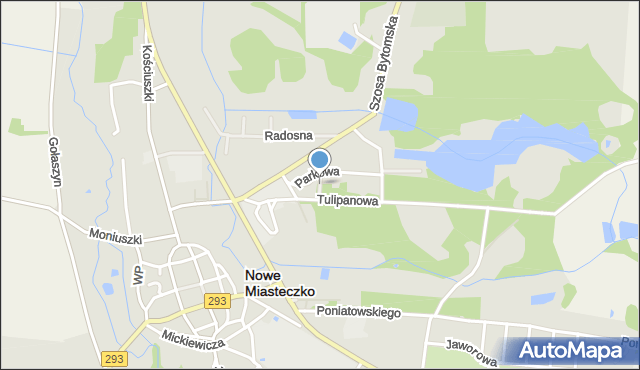 Nowe Miasteczko, Wrzosowa, mapa Nowe Miasteczko