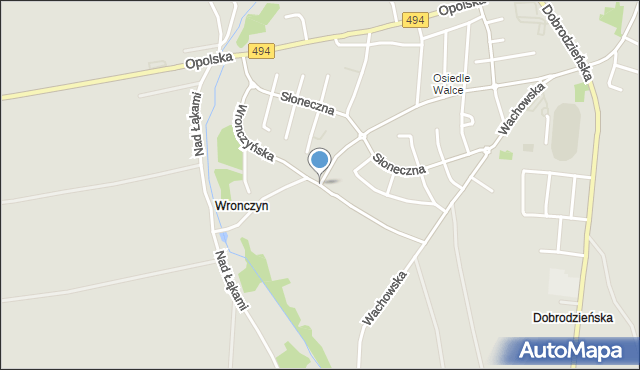 Olesno, Wronczyńska, mapa Olesno