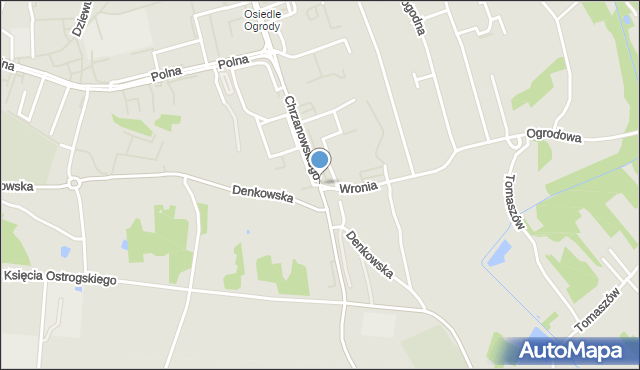 Ostrowiec Świętokrzyski, Wronia, mapa Ostrowiec Świętokrzyski