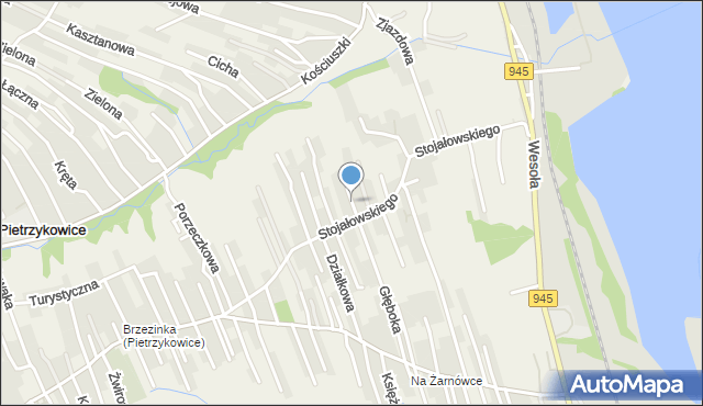 Pietrzykowice gmina Łodygowice, Wrzosowa, mapa Pietrzykowice gmina Łodygowice