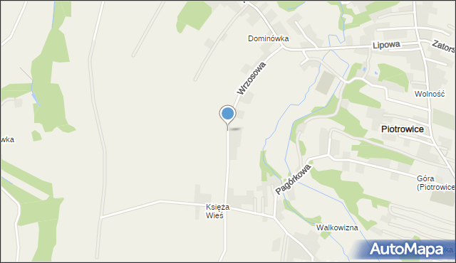 Piotrowice gmina Przeciszów, Wrzosowa, mapa Piotrowice gmina Przeciszów