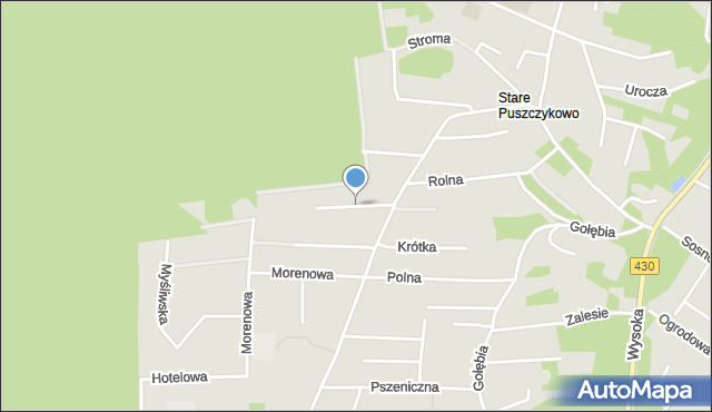 Puszczykowo powiat poznański, Wrzosowa, mapa Puszczykowo powiat poznański