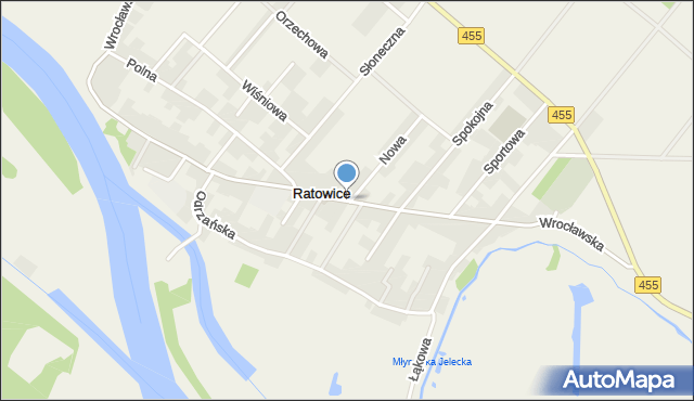 Ratowice gmina Czernica, Wrocławska, mapa Ratowice gmina Czernica