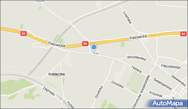 Sławków powiat będziński, Wrocławska, mapa Sławków powiat będziński