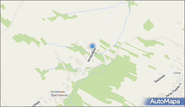 Spytkowice powiat wadowicki, Wróblówki, mapa Spytkowice powiat wadowicki
