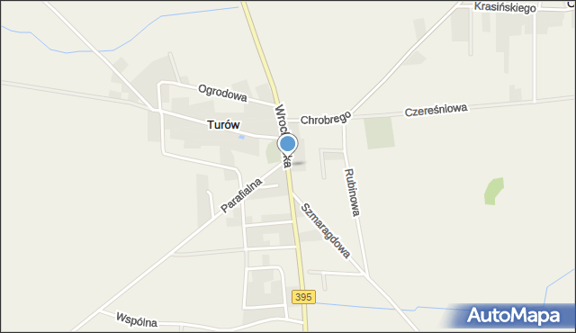 Turów gmina Żórawina, Wrocławska, mapa Turów gmina Żórawina