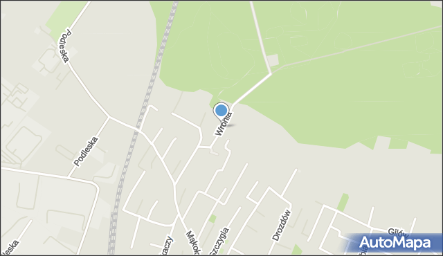 Tychy, Wronia, mapa Tychów