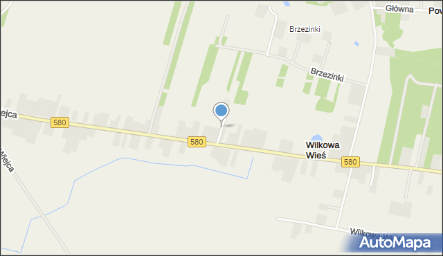 Wiejca, Wrzosowa, mapa Wiejca
