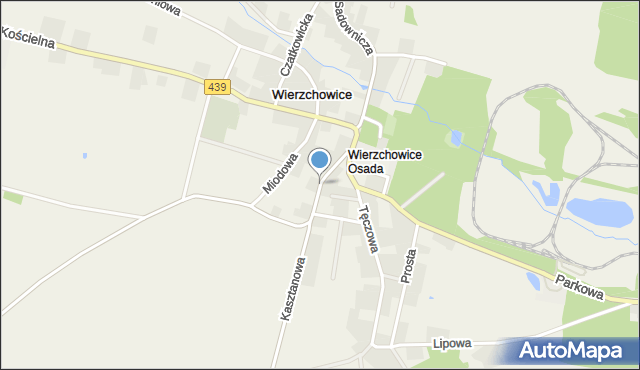 Wierzchowice gmina Krośnice, Wrocławska, mapa Wierzchowice gmina Krośnice