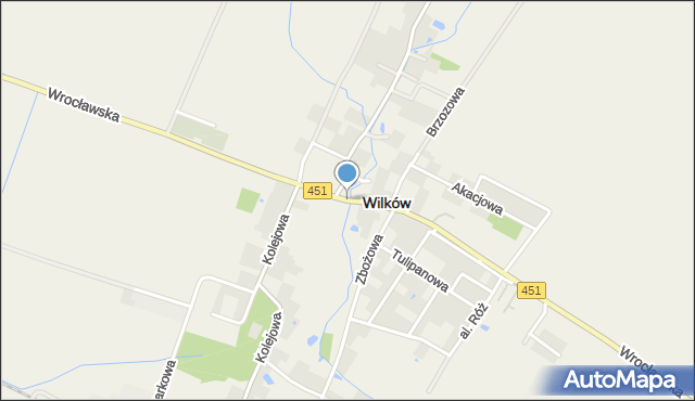 Wilków powiat namysłowski, Wrocławska, mapa Wilków powiat namysłowski