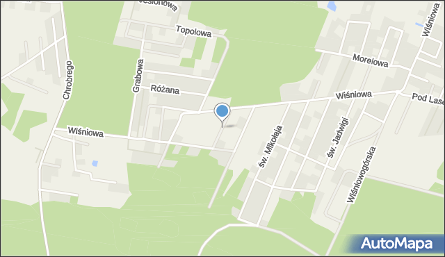 Wilkszyn, Wrzosowa, mapa Wilkszyn