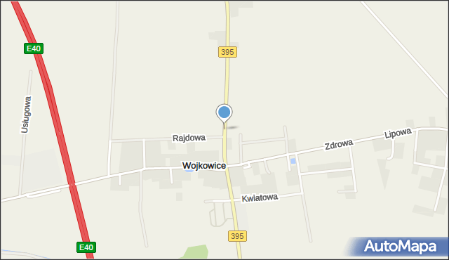 Wojkowice gmina Żórawina, Wrocławska, mapa Wojkowice gmina Żórawina