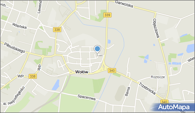 Wołów, Wrocławska, mapa Wołów