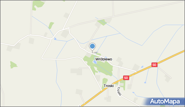 Wróblewo gmina Naruszewo, Wróblewo, mapa Wróblewo gmina Naruszewo