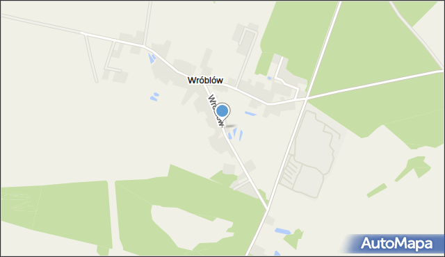 Wróblów gmina Sława, Wróblów, mapa Wróblów gmina Sława