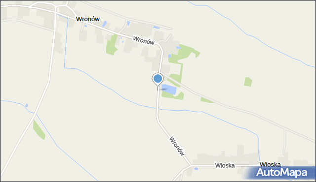 Wronów gmina Niechlów, Wronów, mapa Wronów gmina Niechlów