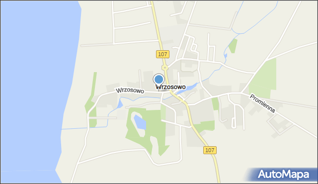 Wrzosowo gmina Kamień Pomorski, Wrzosowo, mapa Wrzosowo gmina Kamień Pomorski