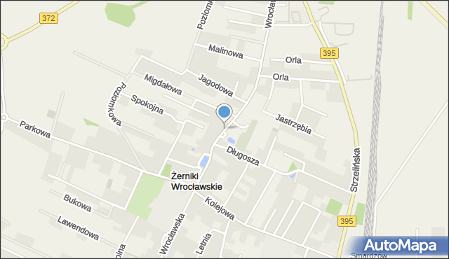 Żerniki Wrocławskie, Wrocławska, mapa Żerniki Wrocławskie