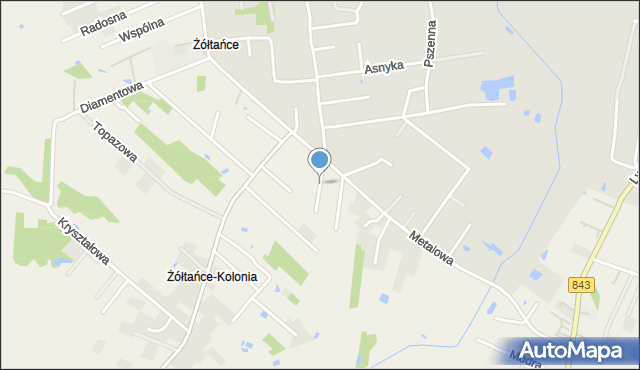 Żółtańce-Kolonia, Wrzosowa, mapa Żółtańce-Kolonia