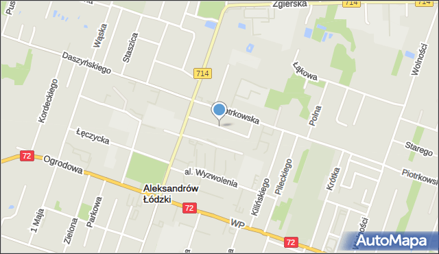 Aleksandrów Łódzki, Wschodnia, mapa Aleksandrów Łódzki