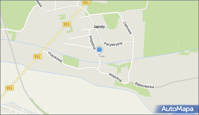 Bieruń, Wspólna, mapa Bieruń