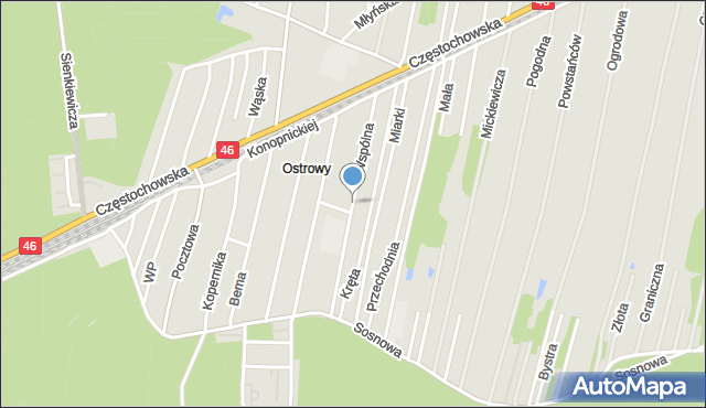 Blachownia, Wspólna, mapa Blachownia