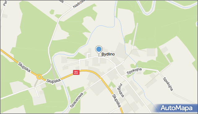 Bydlino, Wspólna, mapa Bydlino