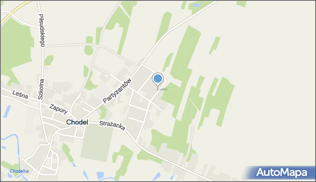 Chodel, Wschodnia, mapa Chodel