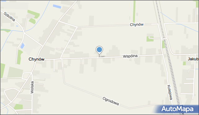 Chynów powiat grójecki, Wspólna, mapa Chynów powiat grójecki