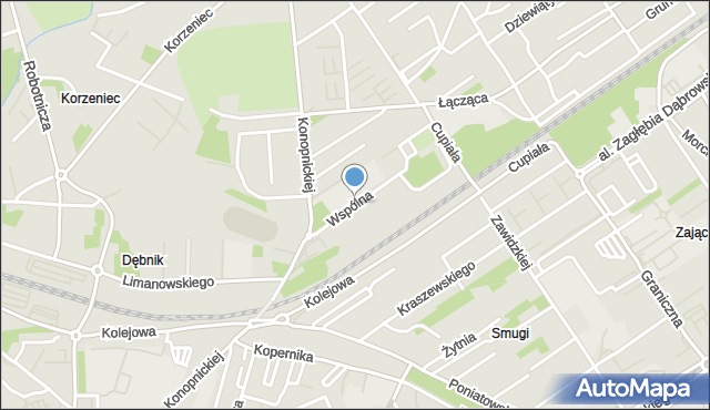 Dąbrowa Górnicza, Wspólna, mapa Dąbrowa Górnicza