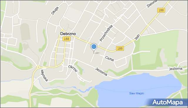 Debrzno, Wspólna, mapa Debrzno