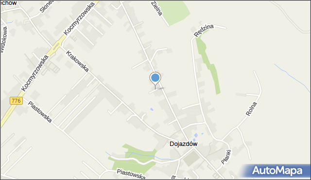 Dojazdów, Wspólna, mapa Dojazdów