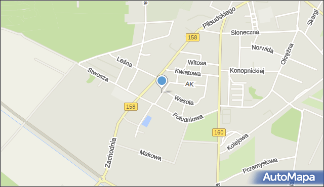 Drezdenko, Wspólna, mapa Drezdenko