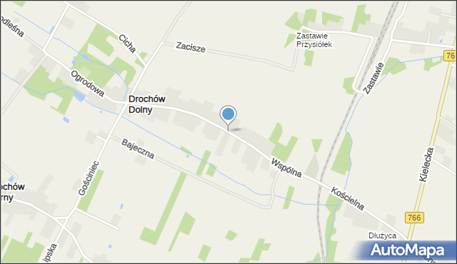 Drochów Dolny, Wspólna, mapa Drochów Dolny