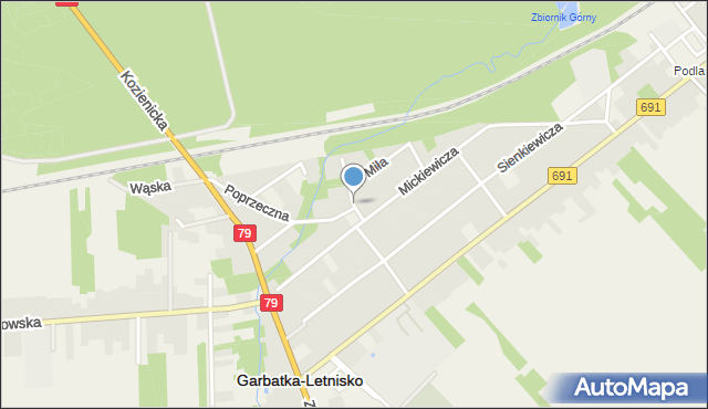 Garbatka-Letnisko, Wspólna, mapa Garbatka-Letnisko