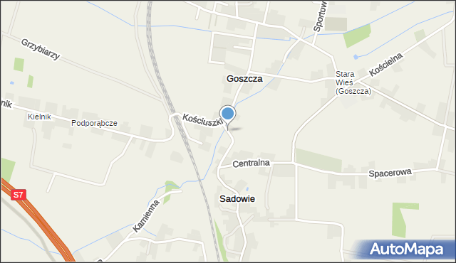 Goszcza, Wspólna, mapa Goszcza