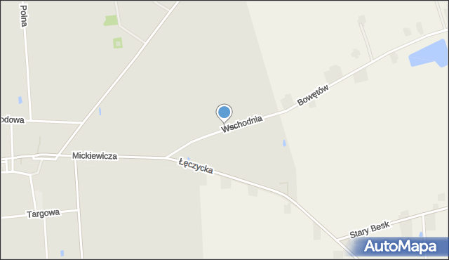 Grabów powiat łęczycki, Wschodnia, mapa Grabów powiat łęczycki