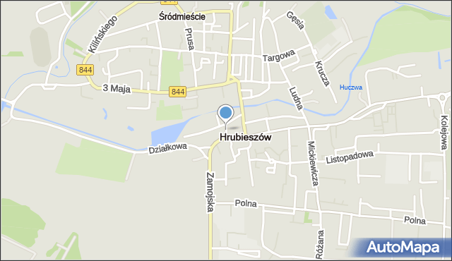 Hrubieszów, Wspólna, mapa Hrubieszów