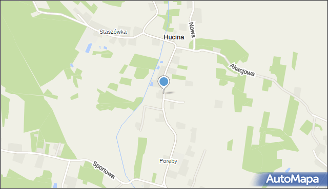 Hucina, Wspólna, mapa Hucina
