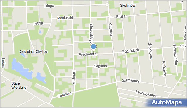 Konstancin-Jeziorna, Wschodnia, mapa Konstancin-Jeziorna