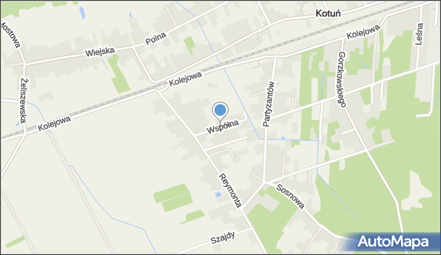 Kotuń powiat siedlecki, Wspólna, mapa Kotuń powiat siedlecki