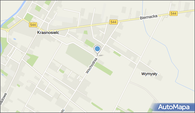 Krasnosielc, Wschodnia, mapa Krasnosielc