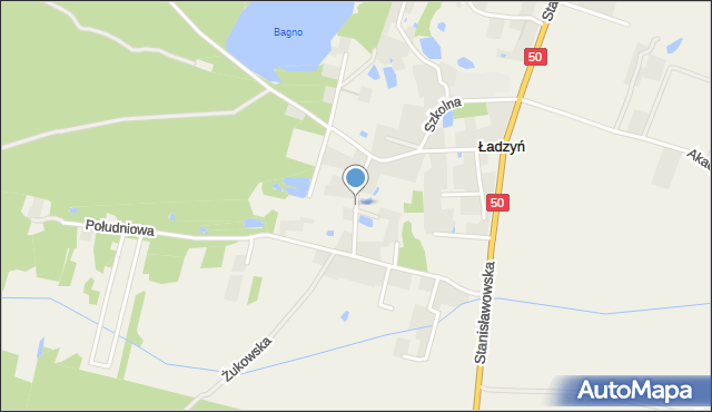 Ładzyń, Wspólna, mapa Ładzyń