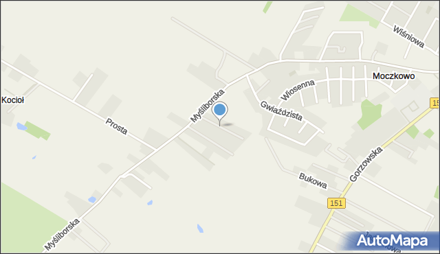 Moczkowo, Wspólna, mapa Moczkowo