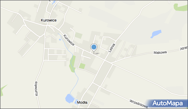 Modła gmina Jerzmanowa, Wspólna, mapa Modła gmina Jerzmanowa